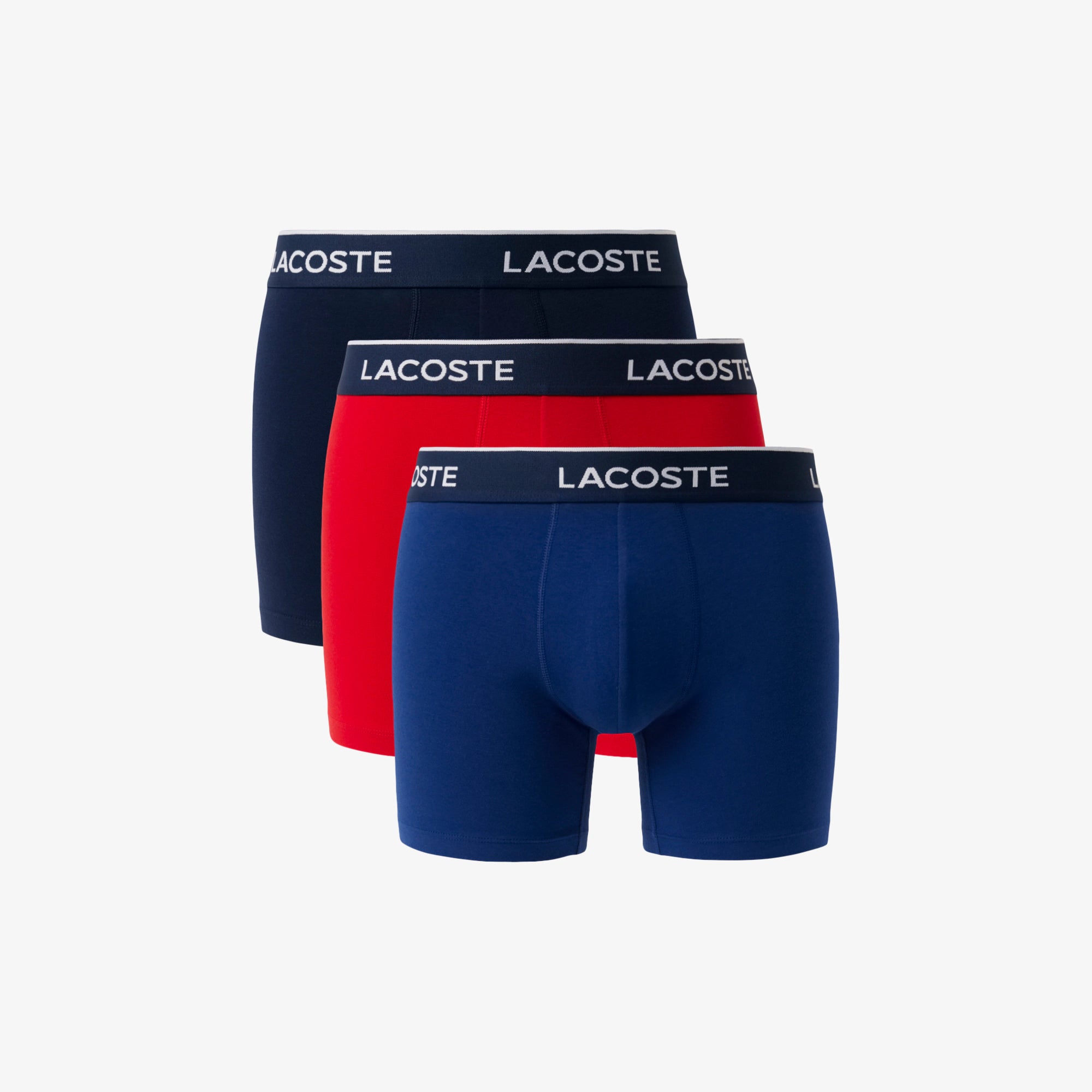 Lot de 3 boxers longs coton stretch