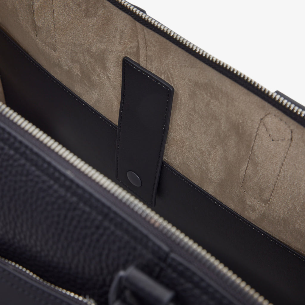 Sac week-end Club Lacoste en cuir grainé
