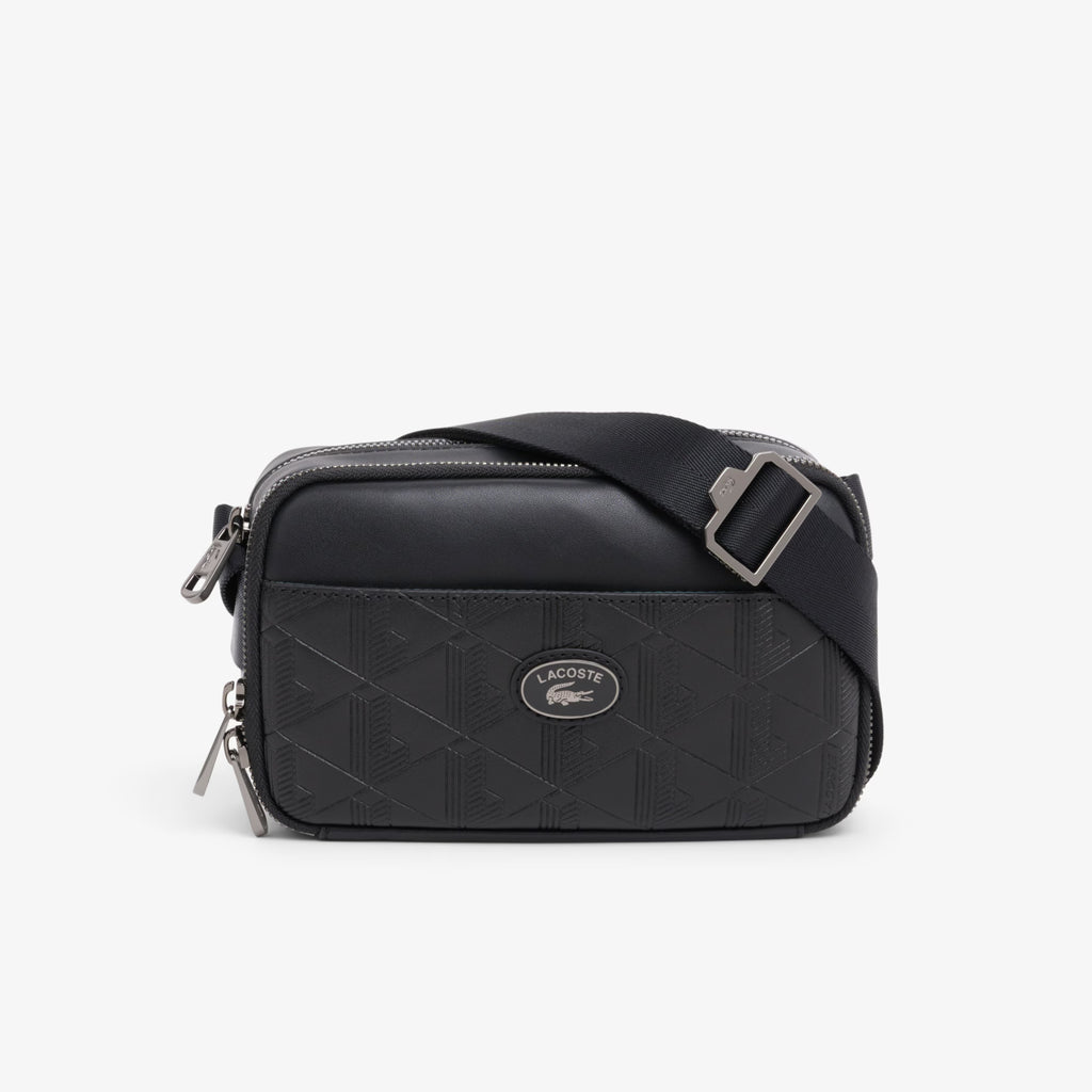 Sacoche verticale monogramme en cuir