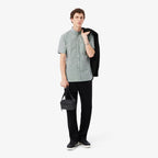 Sacoche verticale monogramme en cuir