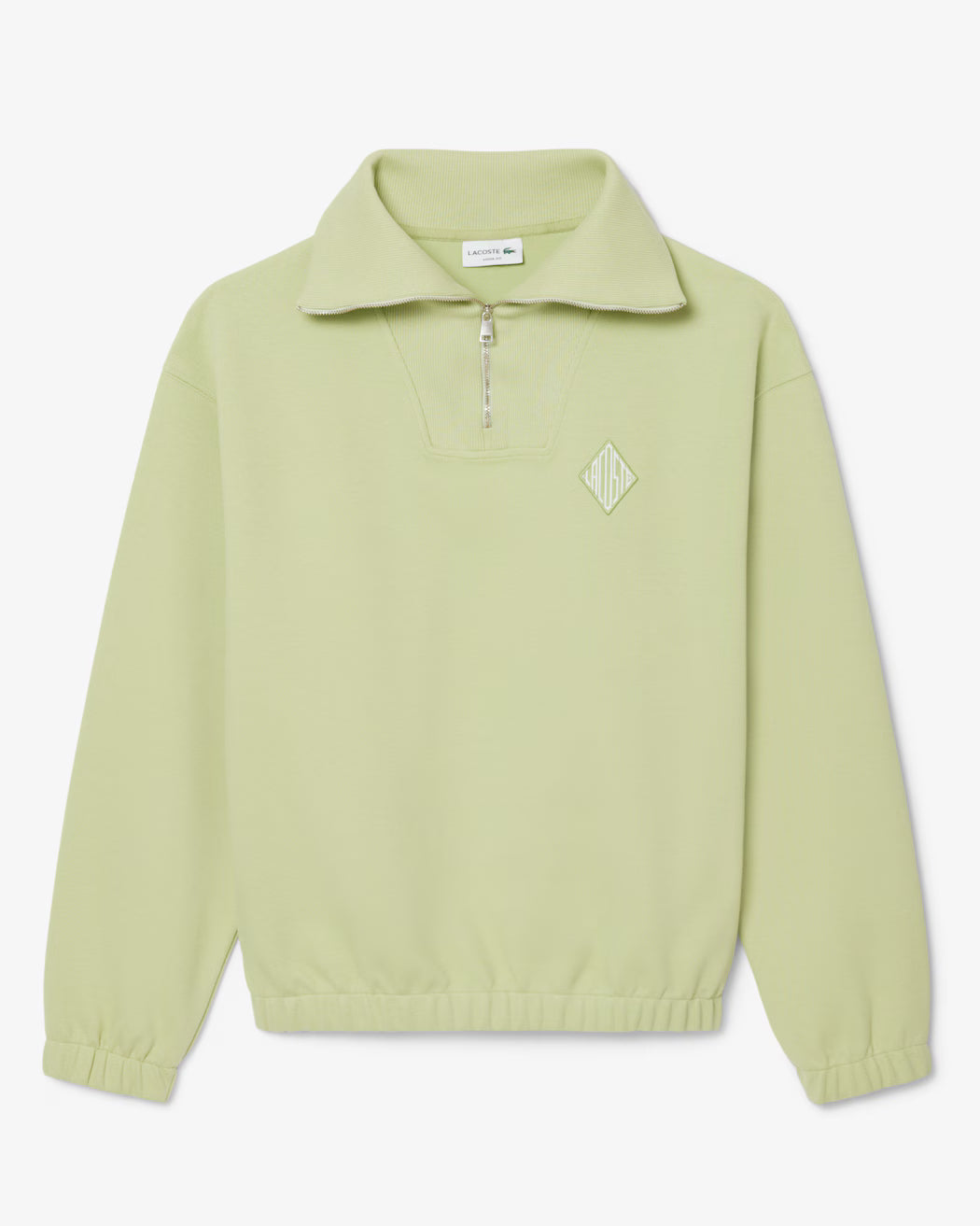 Sweatshirt loose fit col zippé en Piqué