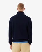 Sweatshirt zippé interlock col montant