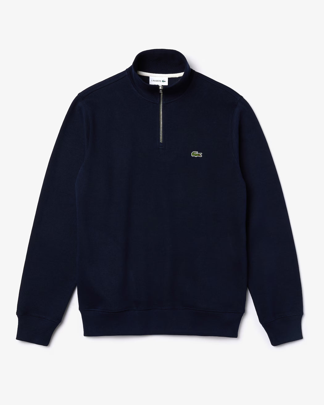 Sweatshirt zippé interlock col montant