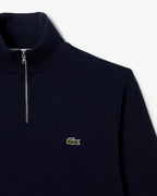 Sweatshirt zippé interlock col montant