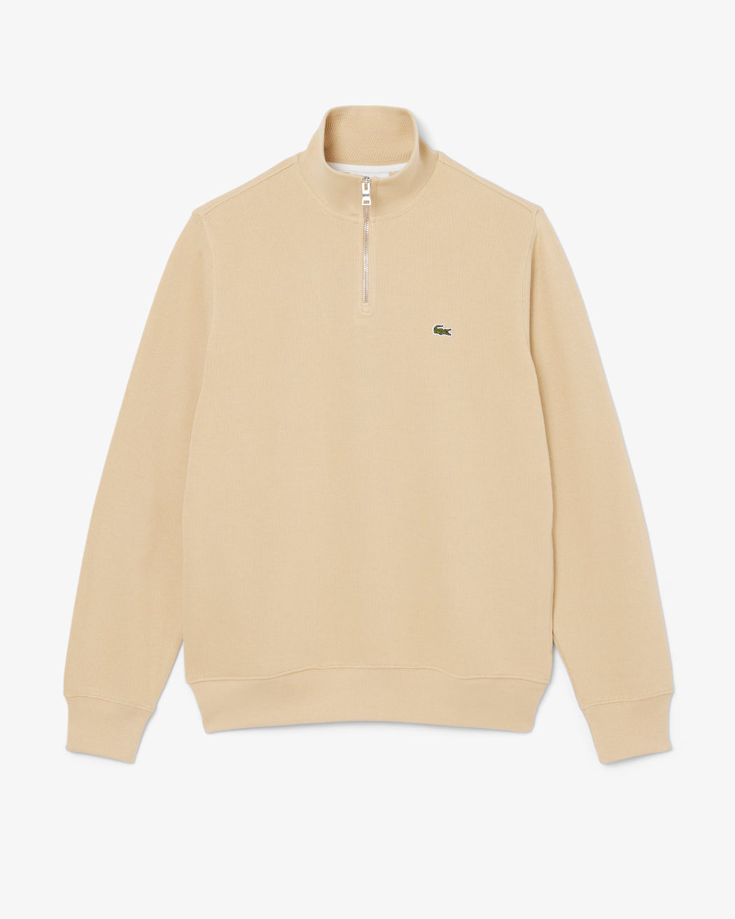 Sweatshirt zippé interlock col montant