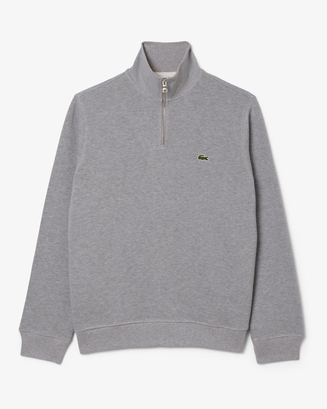 Sweatshirt zippé interlock col montant