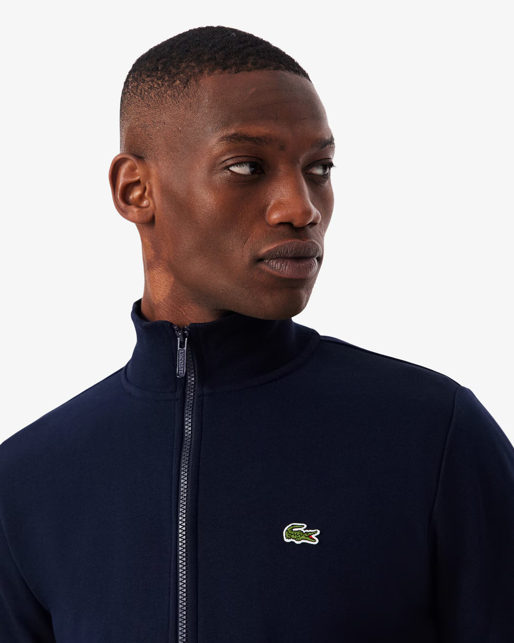 Sweatshirt zippé molleton col montant